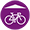 A covered cycle storage icon